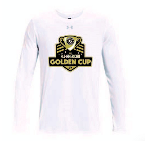 Youth White Cup Logo Long Sleeve Tee (GC)