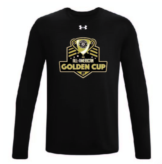 Youth Black Cup Logo Long Sleeve Tee (GC)