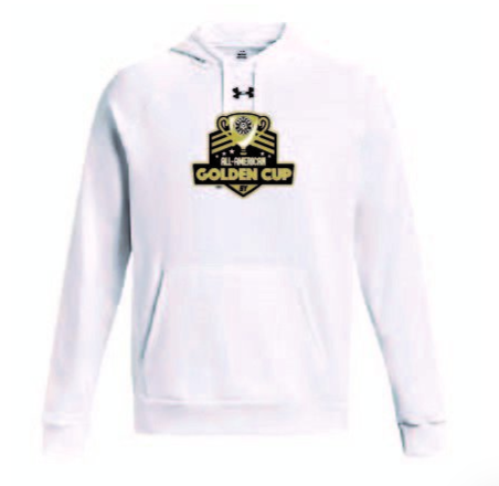 Men's White Cup Logo Rival Fleece Hoodie (GC)